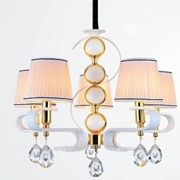 Fabric Chandelier 5 Light Modern Minimalist High Grade Lamp