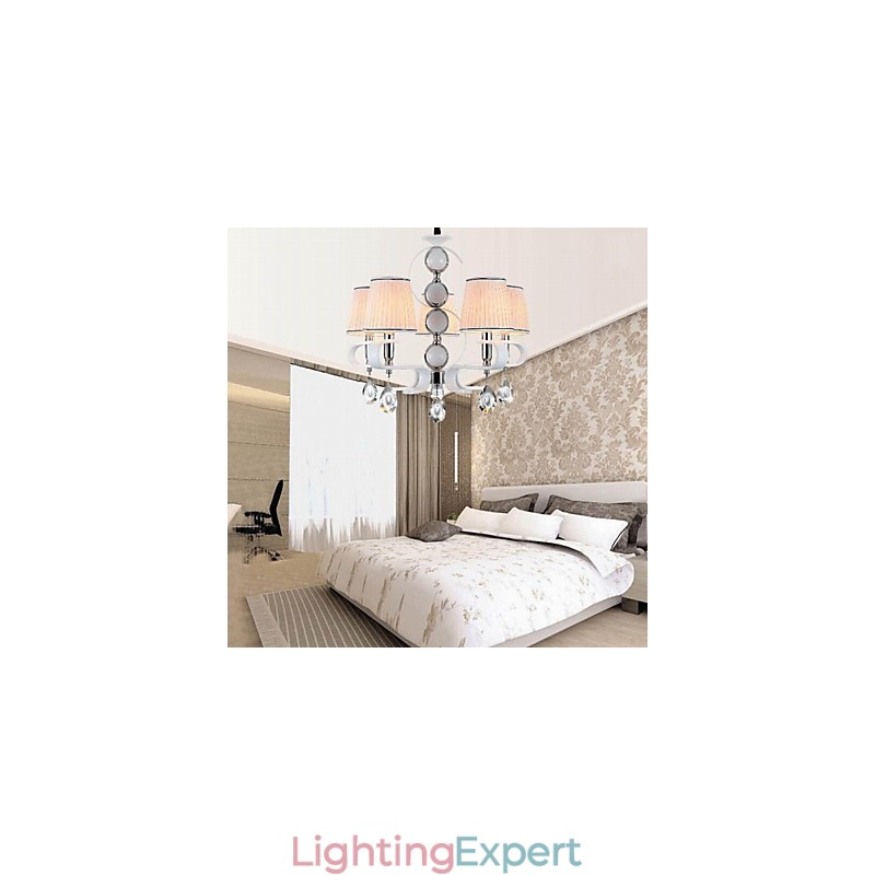 Fabric Chandelier 5 Light Modern Minimalist High Grade Lamp