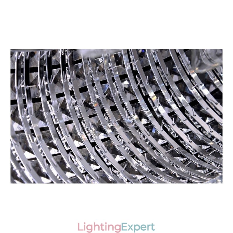 Modern K9 Crystal Ceiling Pendant Light Indoor Chandelier Drum Lighting Lamps Fixtures