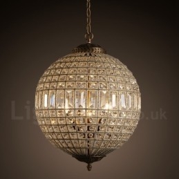 Globe Modern K9 Crystal Ceiling Pendant Light Indoor Chandelier Drum Lighting Lamps Fixtures