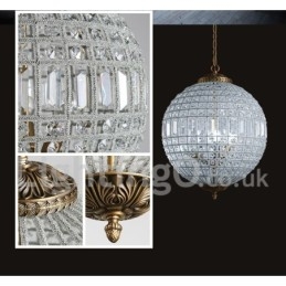 Globe Modern K9 Crystal Ceiling Pendant Light Indoor Chandelier Drum Lighting Lamps Fixtures