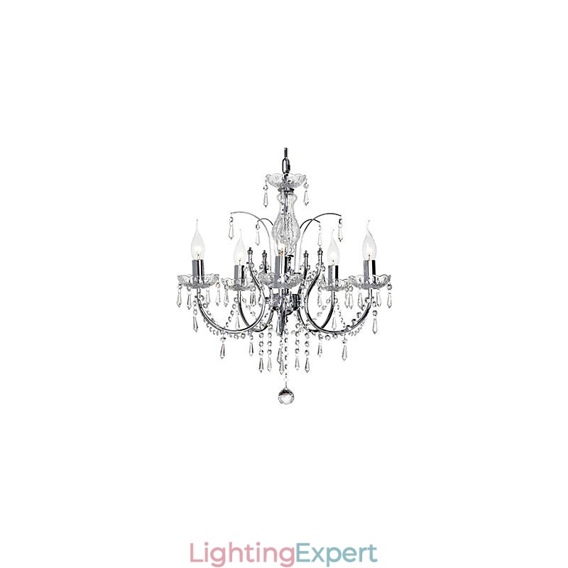 Elegant Crystal Chandelier with 5 Lights