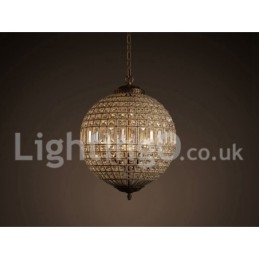 Globe Modern K9 Crystal Ceiling Pendant Light Indoor Chandelier Drum Lighting Lamps Fixtures