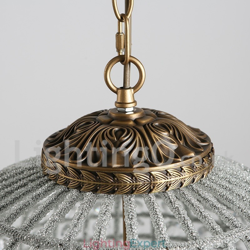Globe Modern K9 Crystal Ceiling Pendant Light Indoor Chandelier Drum Lighting Lamps Fixtures
