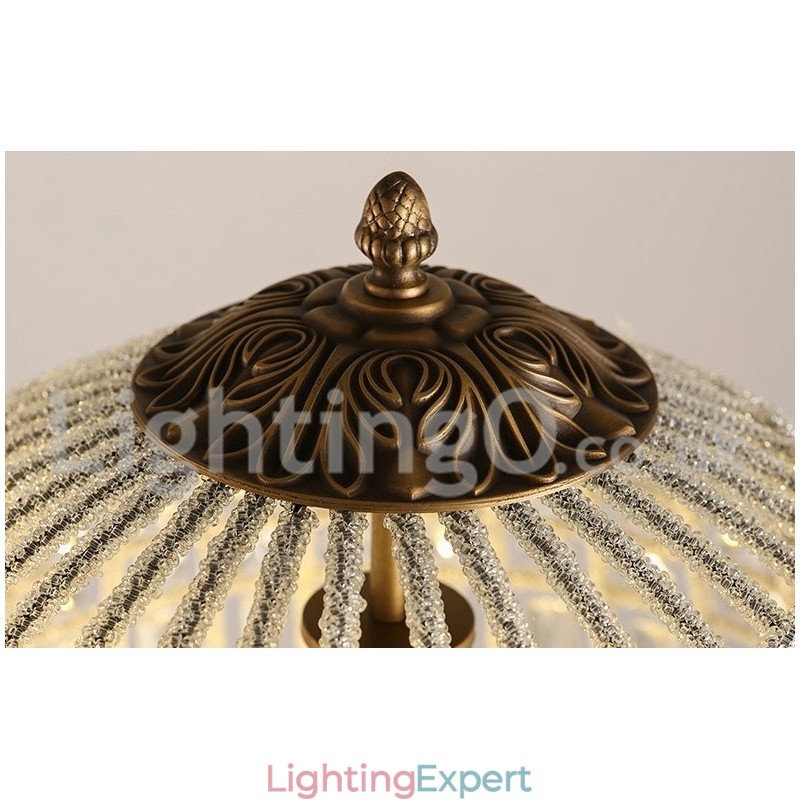 Globe Modern K9 Crystal Ceiling Pendant Light Indoor Chandelier Drum Lighting Lamps Fixtures
