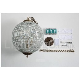 Globe Modern K9 Crystal Ceiling Pendant Light Indoor Chandelier Drum Lighting Lamps Fixtures