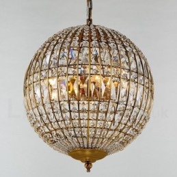 Globe Modern K9 Crystal Ceiling Pendant Light Indoor Chandelier Lighting Lamps Fixtures