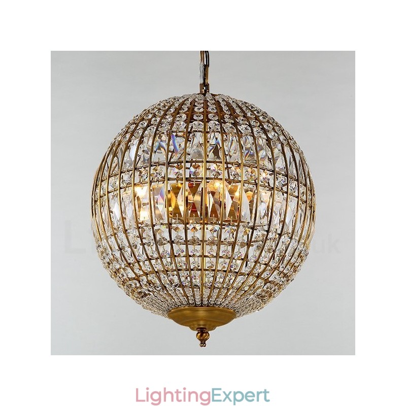 Globe Modern K9 Crystal Ceiling Pendant Light Indoor Chandelier Lighting Lamps Fixtures