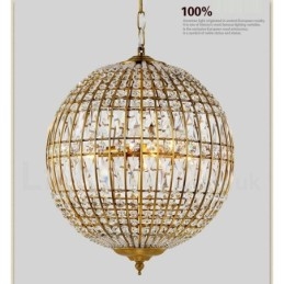 Globe Modern K9 Crystal Ceiling Pendant Light Indoor Chandelier Lighting Lamps Fixtures