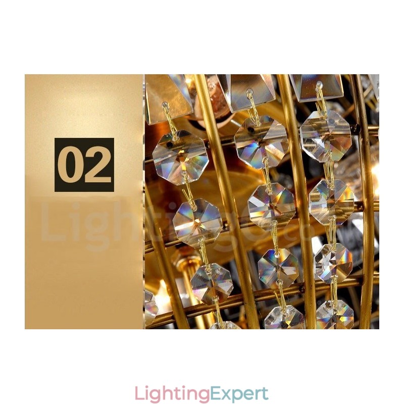 Globe Modern K9 Crystal Ceiling Pendant Light Indoor Chandelier Lighting Lamps Fixtures