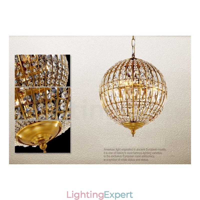 Globe Modern K9 Crystal Ceiling Pendant Light Indoor Chandelier Lighting Lamps Fixtures