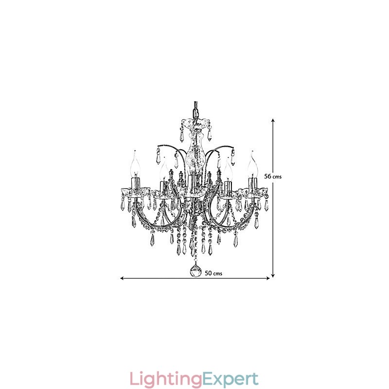 Elegant Crystal Chandelier with 5 Lights
