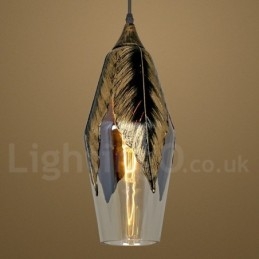 European Retro Glass Pendant Light Lounge Pendant Lamp