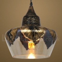 European Retro Glass Pendant Light Lounge Pendant Lamp