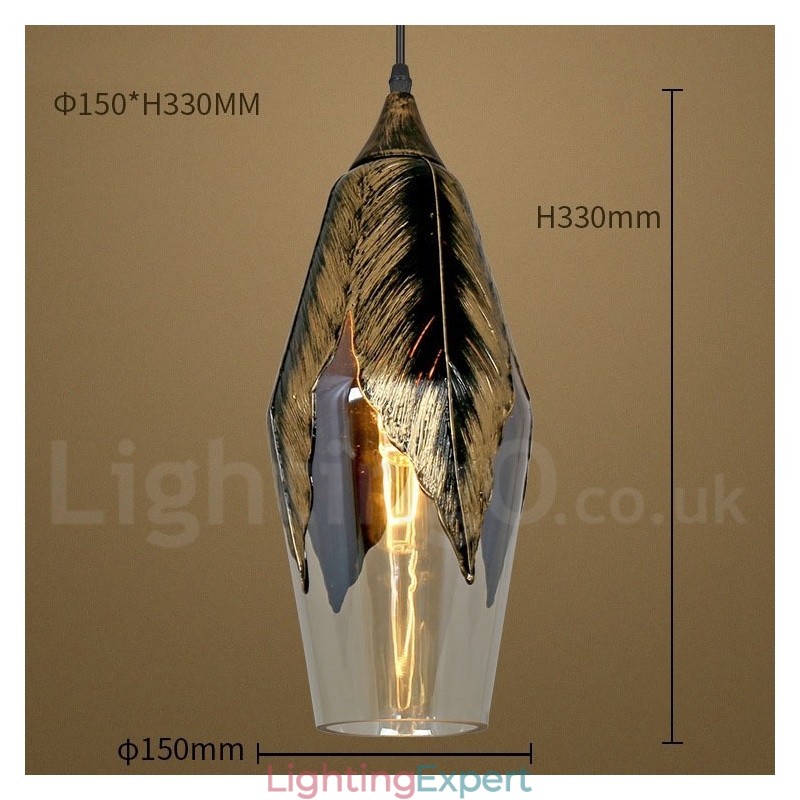European Retro Glass Pendant Light Lounge Pendant Lamp
