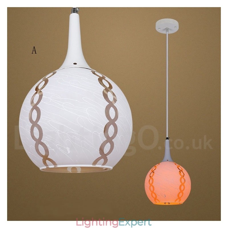 Modern Contemporary Lounge Glass Pendant Light