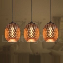 Rustic Glass Pendant Light European Cafe Pendant Lamp