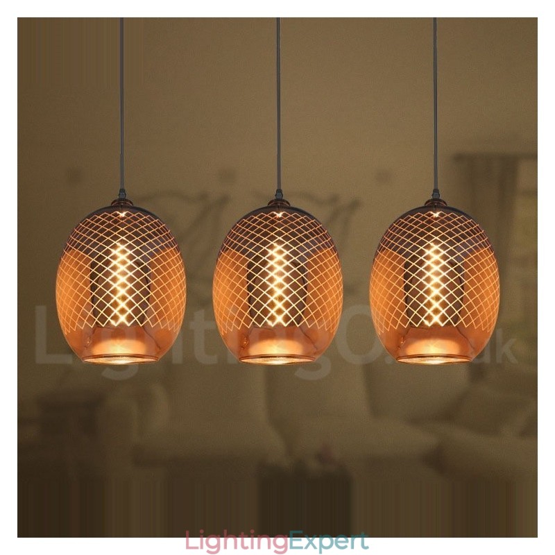 Rustic Glass Pendant Light European Cafe Pendant Lamp