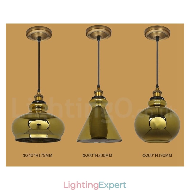 European Glass Pendant Light