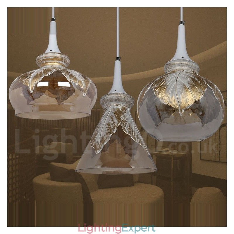 European Modern Contemporary Lounge Glass Pendant Light