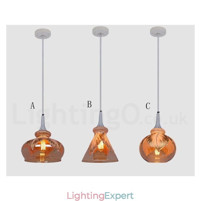 European Modern Contemporary Lounge Glass Pendant Light