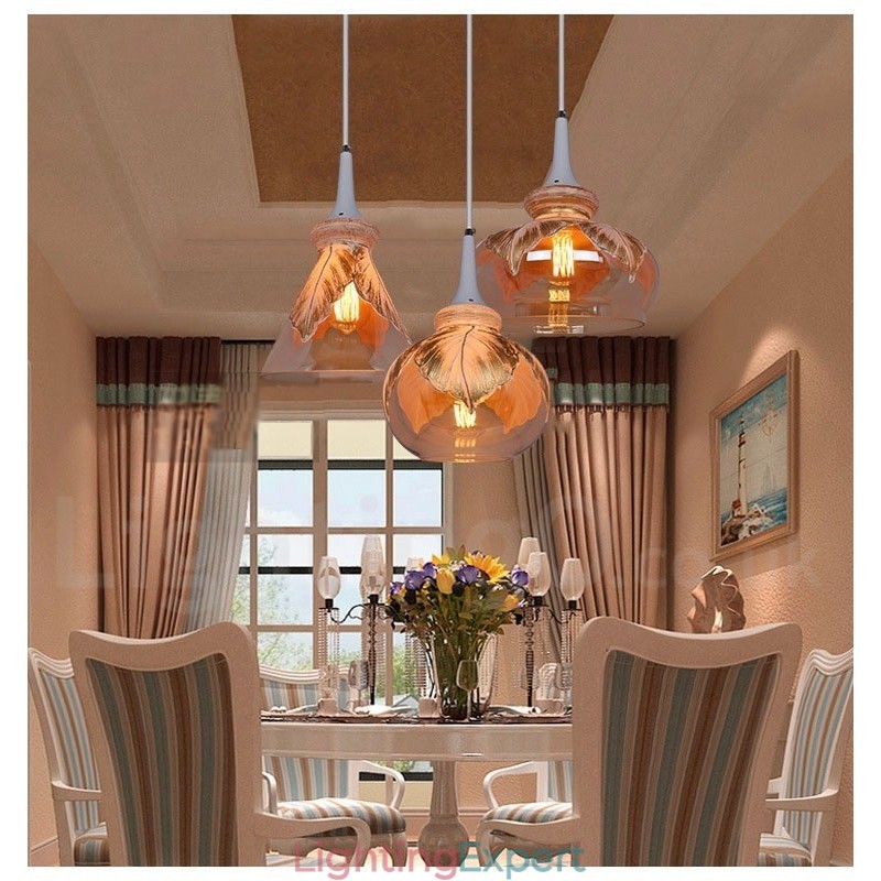 European Modern Contemporary Lounge Glass Pendant Light