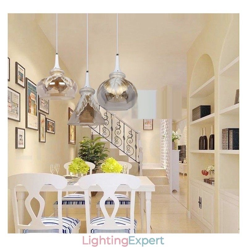 European Modern Contemporary Lounge Glass Pendant Light