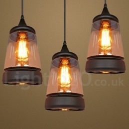 European Retro Lounge Glass Pendant Light