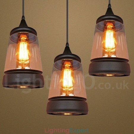 European Retro Lounge Glass Pendant Light