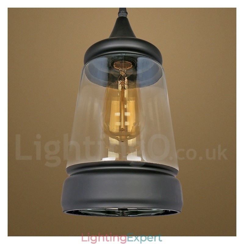 European Retro Lounge Glass Pendant Light