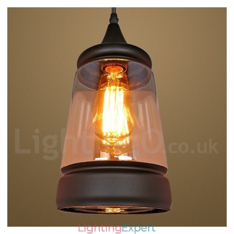European Retro Lounge Glass Pendant Light