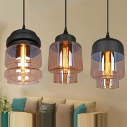 Rustic Glass Pendant Light European Lounge Pendant Lamp