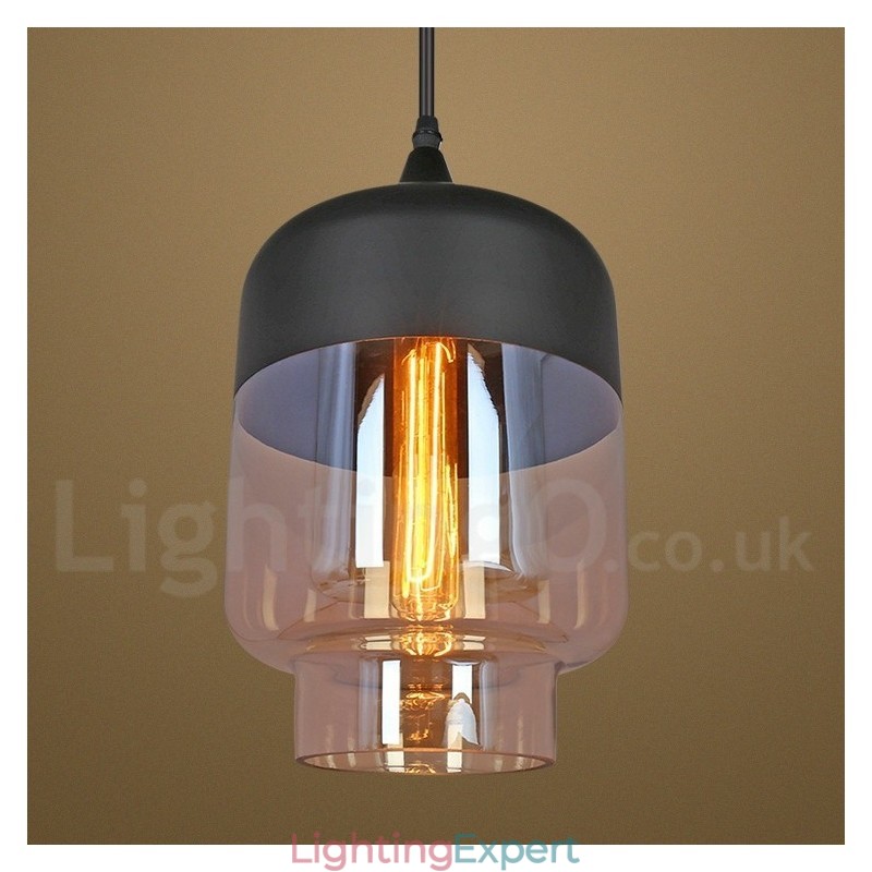 Rustic Glass Pendant Light European Lounge Pendant Lamp