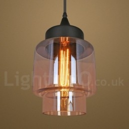 Rustic Glass Pendant Light European Lounge Pendant Lamp