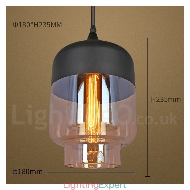 Rustic Glass Pendant Light European Lounge Pendant Lamp