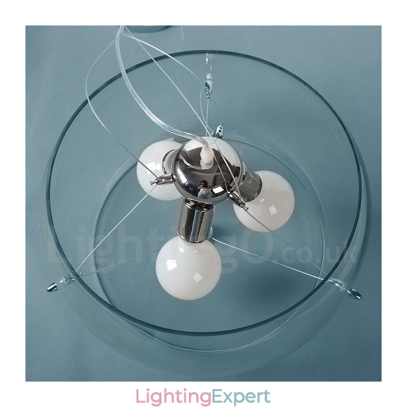 3 Light Modern Contemporary Glass Pendant Light