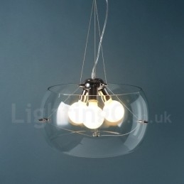 3 Light Modern Contemporary Glass Pendant Light