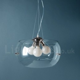3 Light Modern Contemporary Glass Pendant Light