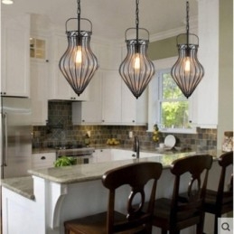 1 Light Vintage Cafe Glass Pendant Light Loft Pendant Lamp