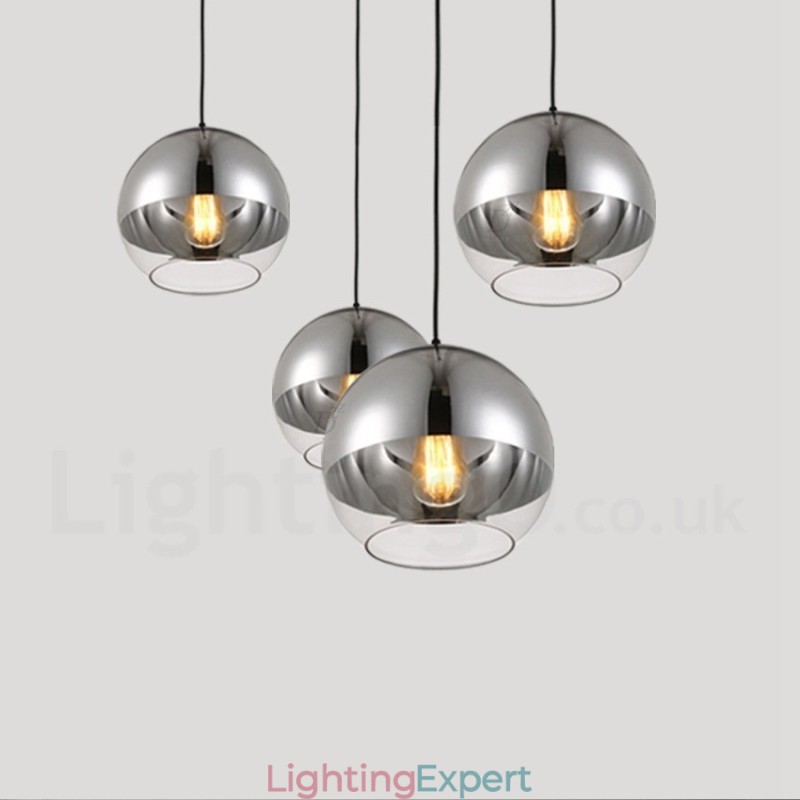 1 Light Modern Contemporary Plating Cafe Glass Pendant Light