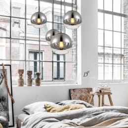 1 Light Modern Contemporary Plating Cafe Glass Pendant Light