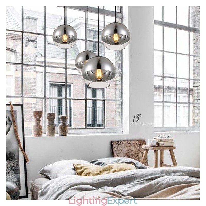 1 Light Modern Contemporary Plating Cafe Glass Pendant Light