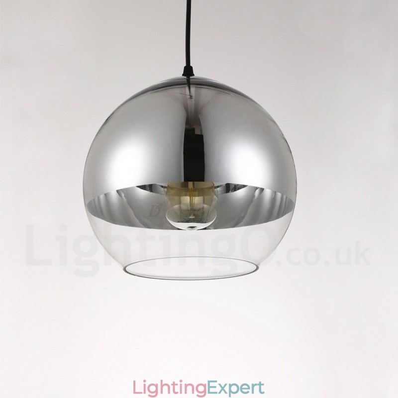 1 Light Modern Contemporary Plating Cafe Glass Pendant Light