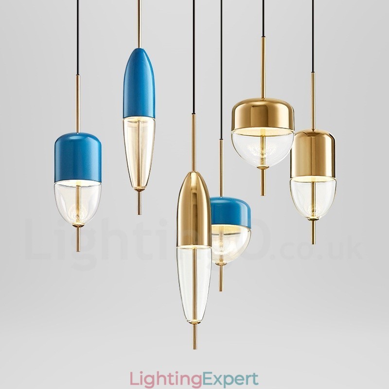 1 Light Modern Contemporary Glass Pendant Light