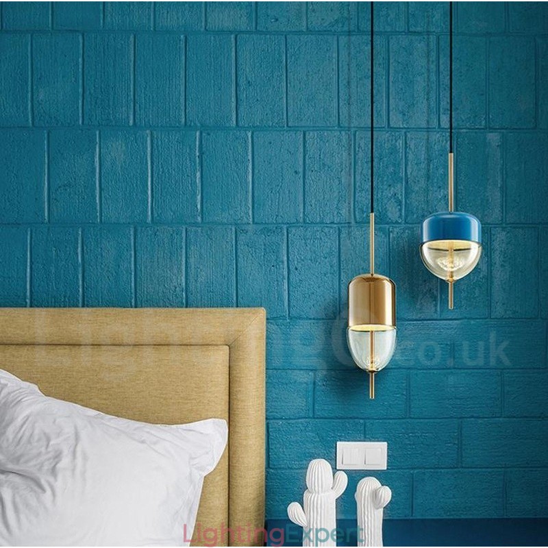 1 Light Modern Contemporary Glass Pendant Light