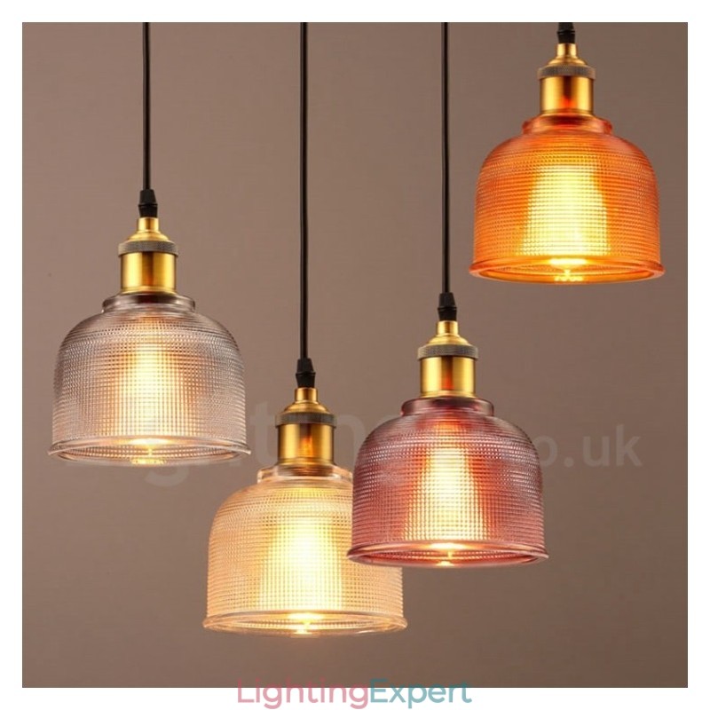1 Light Modern Contemporary Cafe Multi Colours Glass Pendant Light