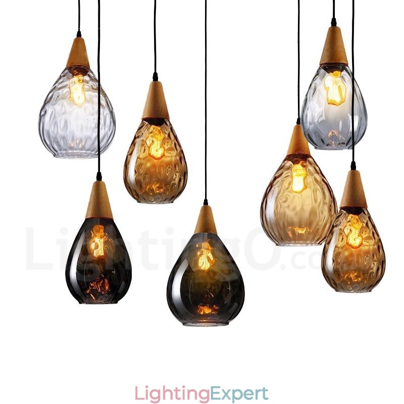 1 Light Nordic Style Modern Contemporary Glass Pendant Light