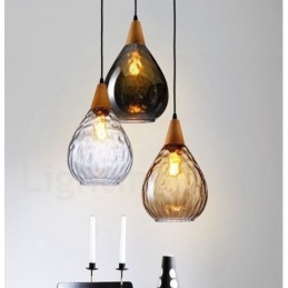 1 Light Nordic Style Modern Contemporary Glass Pendant Light