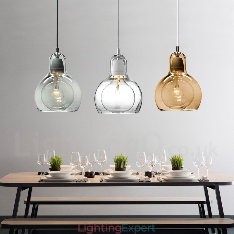 1 Light Nordic Style Modern Contemporary Glass Pendant Light