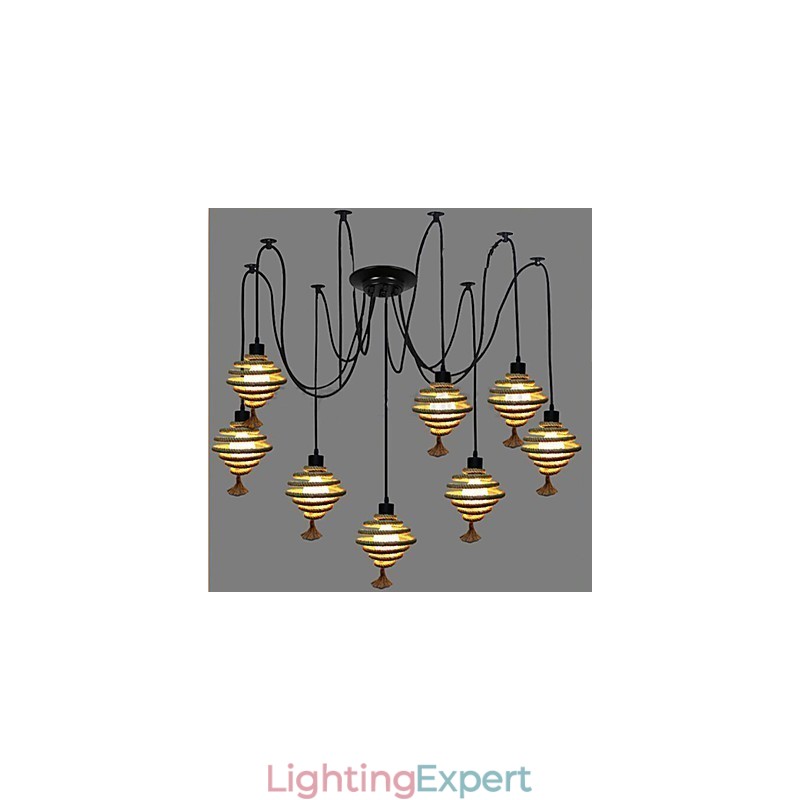 The Nordic Country Retro Honeycomb Chandelier Chandelier lamp The Heavenly Maids Scatter Blossoms.